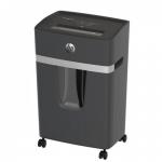 The HP Home Shredders OEM HP Pro Shredder 10 20L P5 Micro Cut 2812 DD HP2812 appears as a modern, sleek shredder with a compact design. It features a micro-cut shredding function and has a 10-20L capacity. The HP branding is displayed prominently on the device.