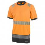 This photo showcases two Beeswift high visibility tee shirts in bright orange and black tones. The short sleeve design is perfect for warmer weather, and the XL size ensures a comfortable fit. The logo of Beeswift can be seen on the chest, making these shirts ideal for jobs that require high visibility attire.