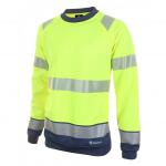 Beeswift High Visibility Two Tone Sweatshirt Saturn Yellow / Navy 3XL HVTT020SYN3XL