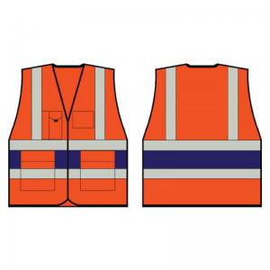 Beeswift Orange Executive Vest With Navy Blue Band Sml HVV45NS