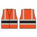 The photo shows Beeswift High Visibility Orange Vests with a black band, size 2XL. The vests are designed to increase visibility and safety, with a bright orange color and reflective elements. The vests have a comfortable fit and are made with high-quality materials.