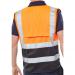 Beeswift Two Tone Executive Waistcoat Orange / Black 3XL HVWCTTORBLXXXL