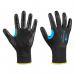 A picture of Honeywell Nitrile Gloves Honeywell Coreshield Smooth Nitrile Cut E Glove Black 11 shows a pair of gloves with a sleek black color and a smooth nitrile texture. The gloves are designed to protect the hands while providing dexterity and comfort. The brand name, Honeywell, is prominently displayed on the cuff of the gloves.
