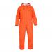 A vibrant, bright orange Hydrowear coverall with a waterproof Hydrosoft finish. Featuring a durable design, this coverall is perfect for protecting against wet weather while also providing excellent comfort for all-day wear.