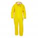 A bright yellow Hydrowear coverall designed by Salesbury, the Hydrosoft Weatherproof Overalls and Coveralls offer waterproof protection for any weather condition. The L-sized garment features the HYD018500YL model number.