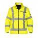 This photograph shows the Franeker High Vis Fleeces by Hydrowear, specifically the XL size, in bright orange and yellow hues. The fleece features highly visible materials, making it perfect for use in hazardous environments.