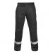 A photo of Hydrowear Fire Retardant Trousers would show a pair of black Hydrowear Meddo Multi Cvc Flame Retardant Anti-Static Trousers, size 40. These trousers have a sleek, professional appearance and provide excellent protection against fire and static.