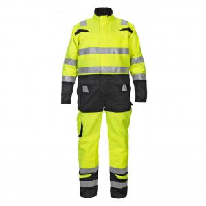 Hydrowear Hove High Visibility Two Tone Coverall Saturnyellow  Black