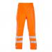 These bright orange Hydrowear trousers are designed with safety in mind. Made from flame retardant and anti-static materials, they are also waterproof for added protection. The high visibility accents ensure that wearers can be seen in any environment.