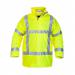 A bright yellow parka with a lined interior, featuring the Hydrowear logo on the chest. The jacket is flame retardant, anti-static, and waterproof, making it ideal for staying safe at work.