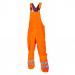 In this picture, a worker is wearing Utting High Visibility Clothing by Hydrowear. The bright orange Bib and Brace set is waterproof and features the brands logo on the chest. The outfit is designed to keep workers visible and comfortable, making it perfect for outdoor tasks.