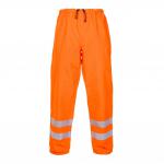 A bright orange pair of weatherproof, high visibility trousers from Hydrowear, with a comfortable fit and waterproof design. Perfect for staying dry and visible in wet or low-light conditions.