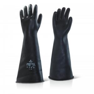 AlphaTec Ansell Industrial Latex Medium Weight 17 Gauntlet Black 09