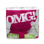 OMG Standard Toilet Rolls White Pink JAN041