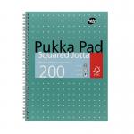 This picture shows a collection of Pukka Pads Books, Pads & Albums. The centerpiece is a metallic Jotta A4 Wirebound Hardcover Notepad. It contains 100 square sheets of 80GSM paper and comes in a pack of 3. The sleek design and high quality make it a perfect addition to any workspace.