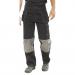 These black Beeswift Kington multi-purpose trousers have a classic design with multiple pockets for convenience. They are made of durable material and have a comfortable fit, making them suitable for various tasks. The logo of Beeswift can be seen on the front pocket.