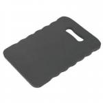 The photo shows a Beeswift Garden Maintenance kneeling pad - the Beeswift MEMORY FOAM SUPPORT KNEELING PAD KP. The pad has a dark green color and a textured surface for grip. The label with the brand name is clearly visible on the edge. The memory foam provides cushioning and support for kneeling while gardening.
