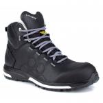 This photograph captures the sleek and sturdy design of Lavoro Kenobi Metal Free Esd Boot. Its all-black exterior exudes a modern and professional look, with its metal-free construction ensuring ultimate protection and comfort during work.