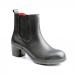 The picture showcases a pair of sleek Lavoro Cyndi Ladies Esd Boots in black. The boots feature a durable construction and a comfortable fit, perfect for any work environment. The black color adds a touch of sophistication to these stylish boots.