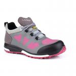 In the image, a sleek and modern Lavoro Leia ladies ESD shoe in grey and pink can be seen. Its streamlined design and feminine colors make it a stylish choice for any professional setting.