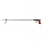 The Beeswift Tools litter picker has a long arm and a sturdy design, perfect for picking up trash and debris in hard-to-reach areas. The bright orange color ensures visibility while working.