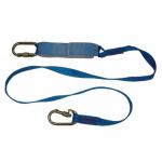 The image shows a Tractel Tools Kratos Webbing Lanyard, measuring 2 metres in length. The lanyard appears to be made of strong, durable materials and features a secure metal attachment.