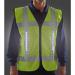 Light Vest Safety Basic Front Light C / W Pockets Saturn Yellow L / XL LVSBFLPSY025