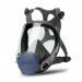 In the photo, a white Moldex full face mask is shown, with a clear plastic shield covering the entire face. The mask is designed for small sizes and has the Moldex logo printed in black on the front.