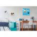 Magnetic Glass Board 450x450x9mm - Blue MGB4504509BL