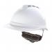 The V-Gard Head Protection MSA V-Gard 500 Vented Safety Helmet in white is a sleek and modern safety helmet designed for ultimate protection. It features a vented design for airflow and a durable shell to keep you safe on the job.