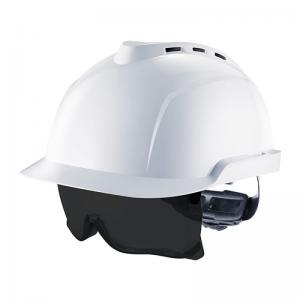 MSA V-GARD 930 VENTED HELMET WHITE CW INTEGRATED SPECTACLE TINTED