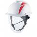 MSA V-Gard 950 Electrician Helmet White Set White / Red  MSAGVF1A-80AWRE