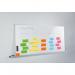 Meet up Agile Whiteboard 900 x 1800 x 17mm - White Coated metal surface, aluminium MU020