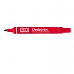 Permanent Markers Pentel N50 Red Permanent Bullet Marker Pack of 12 N50-B