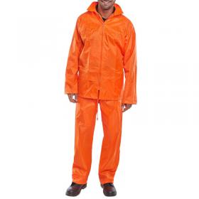 Beeswift Nylon B-Dri Weatherproof Suit Orange L NBDSORL