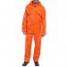 The image shows a bright orange weatherproof suit from Beeswift, size XL. Made with nylon and designed to withstand harsh weather conditions. The suit features overalls and coveralls for full body coverage and protection.