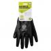 The gloves are extra-large and fully coated in black nitrile for maximum protection. The material gives a sleek and professional appearance while providing a strong grip. The packaging is easily identifiable with bold lettering and graphics in a prominent position.
