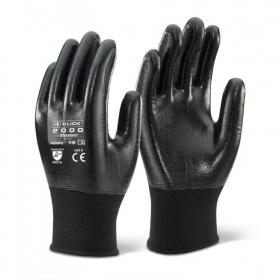 Beeswift Nitrile Fully Coated Polyester Black M NDGFCBLM