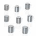 The picture shows a set of 8 silver cylinder-shaped magnets, measuring 8x10mm each, from Be.Board. Made of neodymium, these magnets are strong and durable, perfect for your magnetic board or other projects.