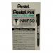 Permanent Markers Pentel NMF50 Permanent Marker Superfine Tip Black Pack of 12 NMF50-AO