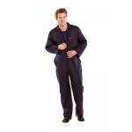 This picture features a sturdy Navy Blue Beeswift Heavy Weight Boilersuit, size 36. The Boilersuit is designed by Beeswift and features a durable construction, perfect for any heavy duty work. It is comfortable and functional, with multiple pockets for convenient storage.
