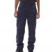 This image features a pair of Beeswift drivers trousers in a deep navy blue color. The heavyweight fabric is durable and built for tough, long-lasting wear. The size is 46T, providing a comfortable fit for drivers.