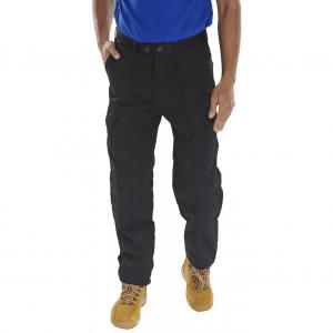 Beeswift Poly Cotton Work Trousers Black 44T PCTHWBL44T
