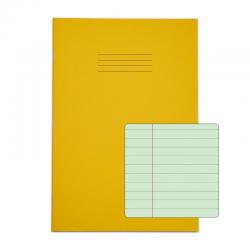 Rhino Stationery RHINO Special Ex Book A4 48 page, Yellow with Tinted Green Paper, F8M (Pack of 10) PEX68139G-0
