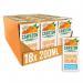 This image shows a vibrant display of Cawston Press Sunshine Orange soft drinks, with 18 cans arranged neatly in rows. The bright orange color of the cans and the refreshing images of oranges and sun rays on the packaging evoke a sense of summery goodness.