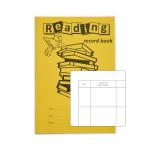 RHINO A5 Reading Record Book 40 Page, Yellow, Reading Record Template (Pack of 25) PSDRR5-6