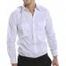 The photo shows a crisp white long sleeve pilot shirt from Beeswift Shirts. The collar is neatly folded and the top button is done up. The shirt has a relaxed fit and a classic design. A professional and stylish choice for any pilot.