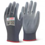 Beeswift PU Coated Glove Grey Medium PUGGYM