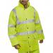 A bright yellow high visibility jacket with a breathable lined design from Beeswift. Designed for maximum safety and comfort in any environment, this jacket is perfect for outdoor work. The Beeswift logo can be seen on the chest, with reflective strips for added visibility. Available in size 4XL.