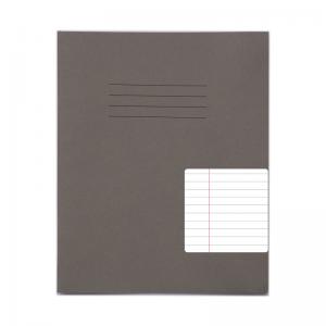 Rhino Stationery RHINO 8 x 6.5 Exercise Book 48 Page, Grey, F8M Pack